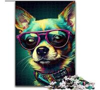 Jigsaw Puzzles for Adults 1000 Chihuahua Popart, for Ages 14 And over Each Piece Is Unique - Fun And Challenging Game for The Whole Family Good Gift (Size 50x75cm)