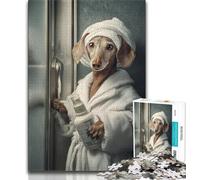 Jigsaw Puzzles for Adults 1000 Chihuahua Taking A Bath Puzzles for Teenagers,Fun Present & Activity for Home,Toy for Rainy Days (size 75x50cm)