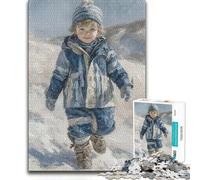 Jigsaw Puzzles for Adults 1000 Child in Winter Snowscape Painting Toy Intellectual Game Stress Reliever Secret Santa Gifts (size 38x26cm)