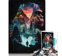 Jigsaw Puzzles for Adults 1000 Chimpanzees Puzzles for Teenagers,Challenging Game for The Whole for Women, Gifts for Men 75x50cm