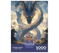 Jigsaw Puzzles for Adults 1000 Chinese Dragon Temple Jigsaw for Adults Relaxing Games Presents for Women Challenging To Complete 70x50cm/1000pcs