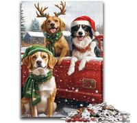 Jigsaw Puzzles for Adults 1000 Christmas Animals Teenager Jigsaw,Challenging Game Toys Wall Decoration Unique Birthday And Xmas Gifts (38x26cm)