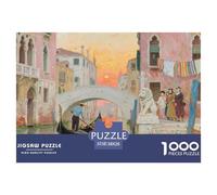 Jigsaw Puzzles for Adults 1000 City Landmarks, Family Puzzle Game Birthday Gifts Venice Canals. Challenge High Difficulty Home Decoration Educational Game 38x26cm/1000pcs