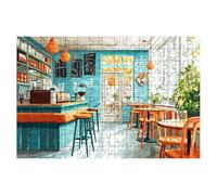 Jigsaw Puzzles for Adults 1000, Coffee Shop Jigsaws 1000 Pieces for Adults, Impossible Jigsaws Puzzle Challenging Game for The Whole, Wooden Jigsaw Puzzles for Gifts for Women, Theme:Modern -1916
