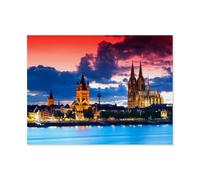 Jigsaw Puzzles for Adults 1000，Cologne Cathedral Night View，Jigsaw Puzzles for Adults, Funny/Difficult/Impossible/Challenging Decompression Games, As a Birthday for Women and Men（50x70cm）-E33