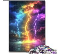 Jigsaw Puzzles for Adults 1000 Color Lightning, Analysis And Logic with Fully Interlocking Randomly Shaped Pieces for And Age 14 Years Up (Size 50x75cm)
