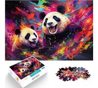 Jigsaw Puzzles for Adults 1000,color panda,for Adults Family Wooden Jigsaw Puzzles,Great Gift for Adults,Size:50x75cm