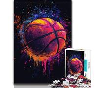 Jigsaw Puzzles for Adults 1000 Colored Basketball 1000 Pieces for Adults,Fun Games Every Piece Is Unique - Challenging Family Fun Game (size 75x50cm)