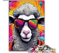 Jigsaw Puzzles for Adults 1000 Colorful Alpacas Puzzles for Adults size 26x38cm Ideal for Lover, Perfect Christmas, New Year, Valentine's Gift