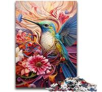 Jigsaw Puzzles for Adults 1000 Colorful Art Hummingbird Puzzles for Teenagers,Challenging Game Toys Wall Decoration Unique Birthday And Xmas Gifts (26x38cm)