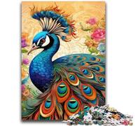 Jigsaw Puzzles for Adults 1000 Colorful Art Peacock 1000 Piece Jigsaw,Learning Educational Toys Family Games Unique Birthday And Gifts (50x75cm)