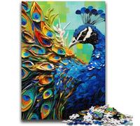 Jigsaw Puzzles for Adults 1000 Colorful Art Peacock 1000 Piece Jigsaw,Learning Educational Toys Family Games Unique Birthday And Gifts (50x75cm)