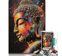 Jigsaw Puzzles for Adults 1000 Colorful Buddha Teenager Jigsaw,Challenging Game Toys Wall Decoration Unique Birthday And Xmas Gifts 38x26cm