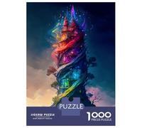 Jigsaw Puzzles for Adults 1000 Colorful Castle The Glass Puzzles for Adults DIY Toys Pattern Assembly Gifts for Friends And Family 52x38cm/1000pcs