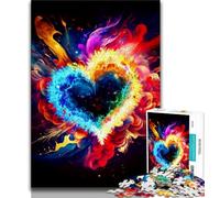 Jigsaw Puzzles for Adults 1000 Colorful Heart 1000 Piece Jigsaw,Learning Educational Toys Family Games Unique Birthday And Gifts 38x26cm