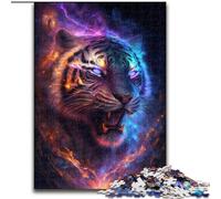 Jigsaw Puzzles for Adults 1000 Colorful Lightning Tiger Made of Wood, for Teenagers Age Group 14+, Home Decor 50x75cm DIY Art Decor