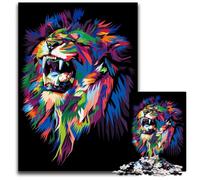 Jigsaw Puzzles for Adults 1000 Colorful Lion Head paper Puzzles Perfect for Family Fun on Christmas Thanksgiving BirthdaysEaster 1000 PCS(38x26cm)