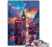Jigsaw Puzzles for Adults 1000 Colorful London Big Ben for Age 14+ Brain Teaser Game Best Gift for Adults And Teenagers 50x75cm