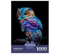 Jigsaw Puzzles for Adults 1000 Colorful Owl Art Print-1 Adult Jigsaw Brain Teaser Game Analysis And Logic Challenging To Complete 70x50cm/1000pcs