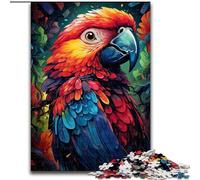 Jigsaw Puzzles for Adults 1000 Colorful Painting Animal Parrot Challenging Puzzles size 38x26cm Brain Teaser, Adult Game, Family Interactive Activity