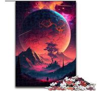 Jigsaw Puzzles for Adults 1000 Colorful Planet Mountains Made of Wood, for Teenagers Age Group 14+, Home Decor 50x75cm DIY Art Decor
