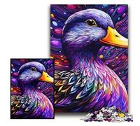 Jigsaw Puzzles for Adults 1000 Colorful Purple Duck Jigsaw Puzzles 26x38 cm Perfect for Birthday, Christmas