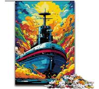 Jigsaw Puzzles for Adults 1000 Colorful Submarine Difficult Puzzles for Adults Brain Teaser Game for Teenagers, for Family Game Night size : 50x75cm