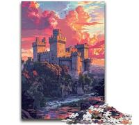 Jigsaw Puzzles for Adults 1000 Colorful Warwick Castle for Age 14+ Brain Teaser Game Best Gift for Adults And Teenagers 50x75cm