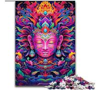 Jigsaw Puzzles for Adults 1000 Colourful Art Buddha Puzzle Made of Wood,Intricate Design for Teenagers, DIY Decor, And Brain-Boosting Fun 1000pcs(50x75cm)