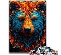Jigsaw Puzzles for Adults 1000 Colourful Brown Bear Educational Games Home Decoration Birthday Present, Gifts for Age 14+ 38x26cm