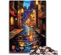 Jigsaw Puzzles for Adults 1000 Colourful City Streets Educational Games Home Decoration Birthday Present, Gifts for Age 14+ 38x26cm