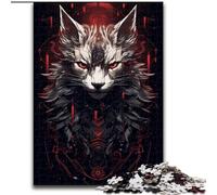 Jigsaw Puzzles for Adults 1000 Colourful Robot Fox Art Made of Wood, Toys Gift Educational Intellectual Decompressing Fun Family Game 50x75cm for Family Interactive Game