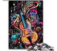 Jigsaw Puzzles for Adults 1000 Colourful Violin Art Adult Jigsaw Puzzles 1000 Pieces for Teenagers Family Educational Games Home Decoration Gift (Size 26x38cm)