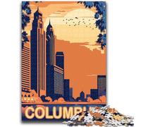 Jigsaw Puzzles for Adults 1000 Columbus Ohio 1000 Pieces for Adults,Challenging Family Activity Games DIY Toy for Home Wall Decor Gifts (26x38cm)