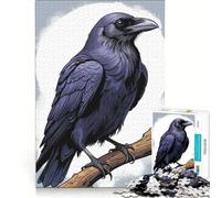 Jigsaw Puzzles for Adults 1000 Common Raven, Brain Teaser Game, Parent-child Interaction, Enhance Love between Couples 50x75cm