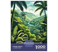 Jigsaw Puzzles for Adults 1000 Congo Rainforest Central Africa Illustration Puzzle for Adults Relaxing Games But Fun And Humorous Challenging To Complete 70x50cm/1000pcs