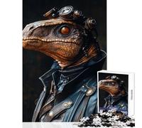 Jigsaw Puzzles for Adults 1000 Cool Steampunk Dinosaur Puzzle For Teenagers Stress Reliever Every Piece Is Unique - for Is Ideal As A Gifts (38x26cm)
