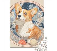 Jigsaw Puzzles for Adults 1000 Corgi Dog Art Print-2 Adult Jigsaw Brain Teaser Game Analysis And Logic Challenging To Complete 70x50cm/1000pcs