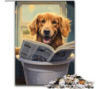 Jigsaw Puzzles for Adults 1000 Corgi Reading Newspaper cardboard Jigsaw Puzzles size 26x38cm Colorful Home Decor & Interactive Family Game