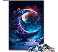 Jigsaw Puzzles for Adults 1000 Cosmic Dream Moon Made of Wood, Making It A Great Gift for Family Fun 50x75cm for Home Decor, Brain Training