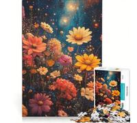 Jigsaw Puzzles for Adults 1000 Cosmic Flower Field, Brain Teaser Game, Parent-child Interaction, Enhance Love between Couples 50x75cm