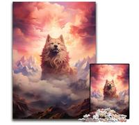 Jigsaw Puzzles for Adults 1000 Cosmic Folklore Wolf Difficult Puzzles for Adults Gift for Men And Women Daily Special Occasion 1000 PCS(75x50cm)