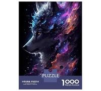 Jigsaw Puzzles for Adults 1000 Cosmic Wolf Art Print Adult Jigsaw Brain Teaser Game Analysis And Logic Challenging To Complete 52x38cm/1000pcs