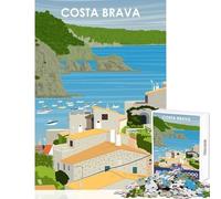 Jigsaw Puzzles for Adults 1000 Costa Brava Spain Art Puzzles for Teenagers Precision Cutting Train Your Brain And Hands Beautiful Design Game (50x75cm)