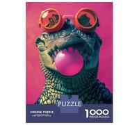 Jigsaw Puzzles for Adults 1000 Crocodile Bubblegum Adult Jigsaw Puzzle Toy Wall Decor Difficult Challenge Educational Challenge 70x50cm/1000pcs