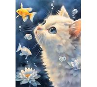 Jigsaw Puzzles for Adults 1000 Curious Cat Lotus, 1000 Piece jigsaw puzzles for adults Classic Educational Games Home Decoration Puzzle