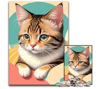 Jigsaw Puzzles for Adults 1000 Cute Cat Minimalism StyleChallenging Puzzles Erfect for Home Decor Birthdays Holidays And Gifts 1000 PCS(75x50cm)