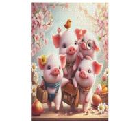 Jigsaw Puzzles for Adults 1000, Cute Pig, Educational Toy Good Puzzle Gift for Kids, Home Decor (78×53cm)