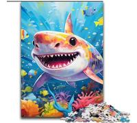 Jigsaw Puzzles for Adults 1000 Cute Shark Difficult Puzzles for Adults Brain Teaser Game for Teenagers, for Family Game Night size : 50x75cm