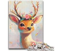 Jigsaw Puzzles for Adults 1000 Cute Sika Deer Puzzles for Teenagers,Challenging Game for Is Ideal As A Gift for The Whole Family (50x75cm)